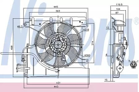 85939 Nissens Вентилятор системи охолодження двигуна