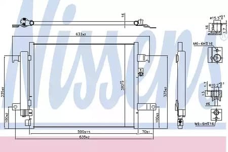 941044 Nissens Радіатор кондиціонера для Mazda MX-5