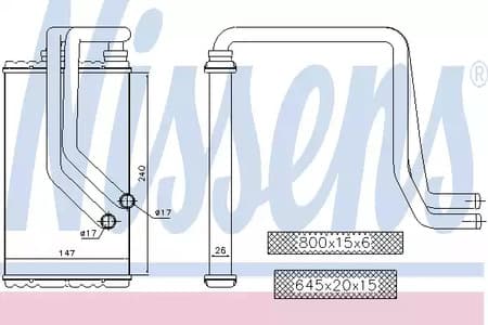 72956 Nissens Радиатор печки