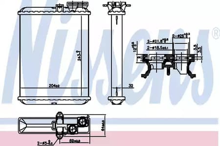 707102 Nissens Радиатор печки