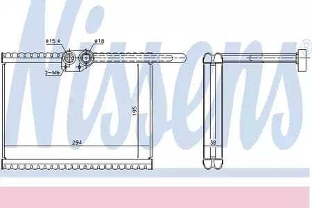 92324 Nissens Випарник кондиціонера