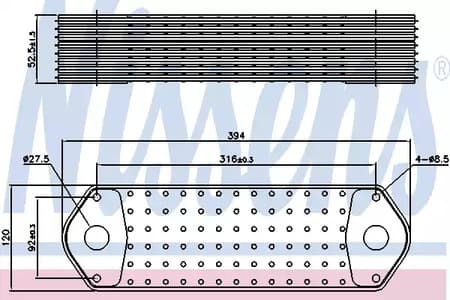 91112 Nissens Масляный радиатор двигателя