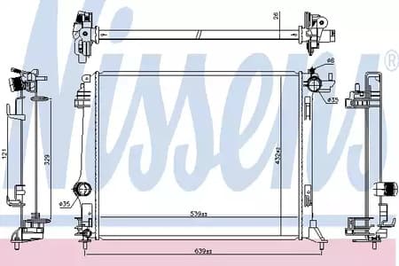606474 Nissens Радіатор охолодження двигуна