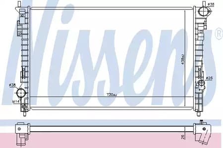 606559 Nissens Радіатор охолодження двигуна для Ford Edge