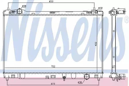 606546 Nissens Радіатор охолодження двигуна