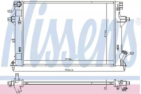 606552 Nissens Радіатор охолодження двигуна