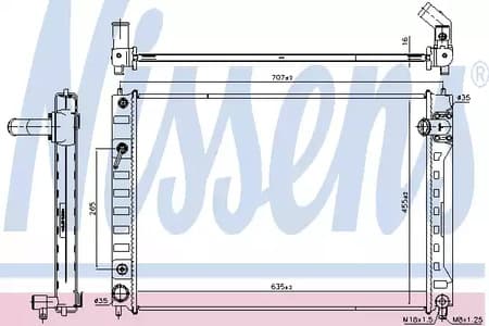 606542 Nissens Радіатор охолодження двигуна