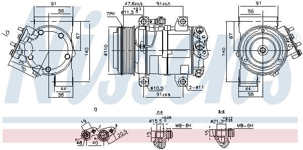 890874 Nissens Компресор кондиціонера