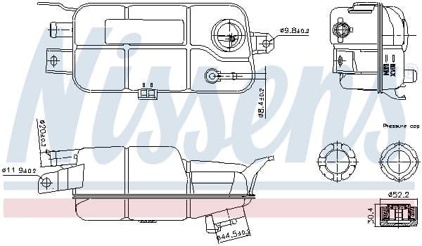 996359 Nissens Бачок охлаждающей жидкости