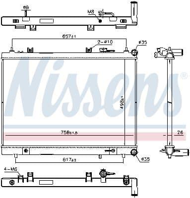 606308 Nissens Радіатор охолодження двигуна для Nissan Pathfinder