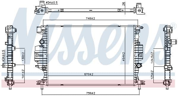 607230 Nissens Радиатор охлаждения двигателя