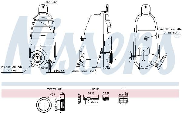 996220 Nissens Бачок охлаждающей жидкости