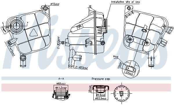 996207 Nissens Бачок охолоджувальної рідини