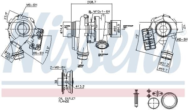 93880 Nissens Турбина