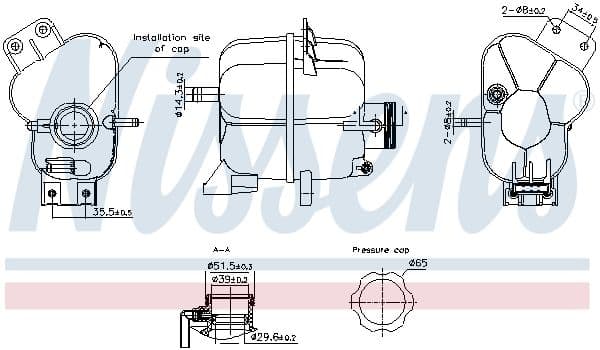 996343 Nissens Бачок охолоджувальної рідини для Chevrolet Spark
