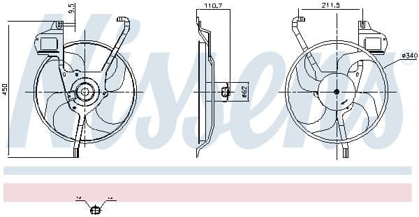 850083 Nissens Вентилятор системы охлаждения двигателя