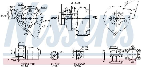 93872 Nissens Турбина для Mercedes Vario