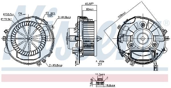 87588 Nissens Вентилятор салону