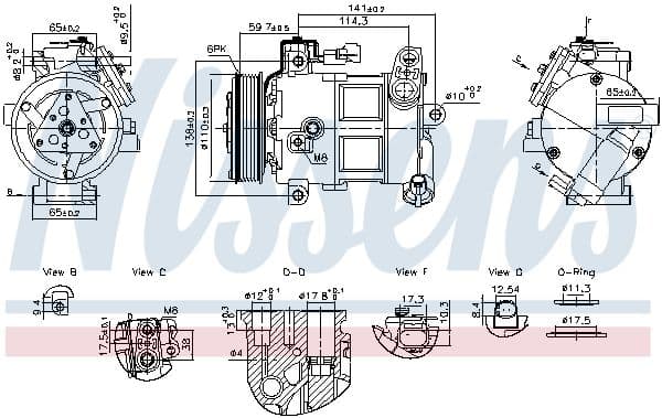 890596 Nissens Компресор кондиціонера