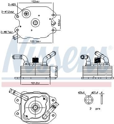 91440 Nissens Масляный радиатор двигателя