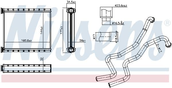 707368 Nissens Радіатор пічки