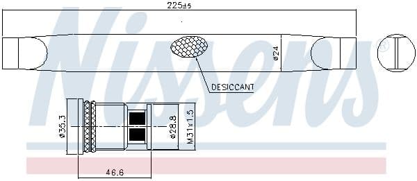 95786 Nissens Осушувач кондиціонера