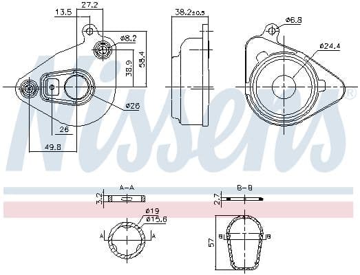 91362 Nissens Оливний радіатор двигуна