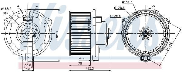 87107 Nissens Вентилятор салону для Mercedes M-Class