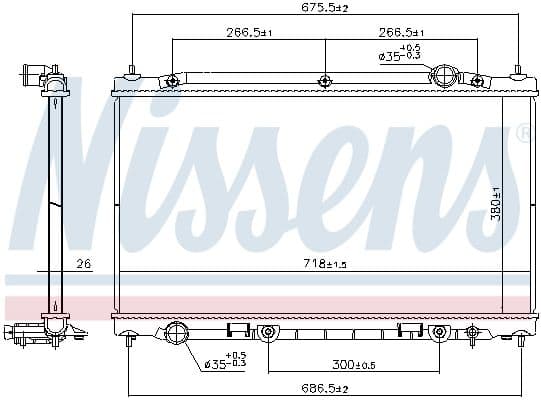 686805 Nissens Радіатор охолодження двигуна для Infiniti Q50
