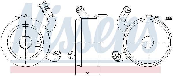 91371 Nissens Оливний радіатор двигуна