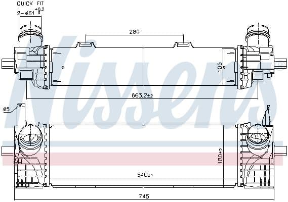 961338 Nissens Интеркулер