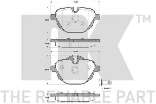221545 NK Гальмівні колодки