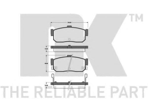 222237 NK Тормозные колодки