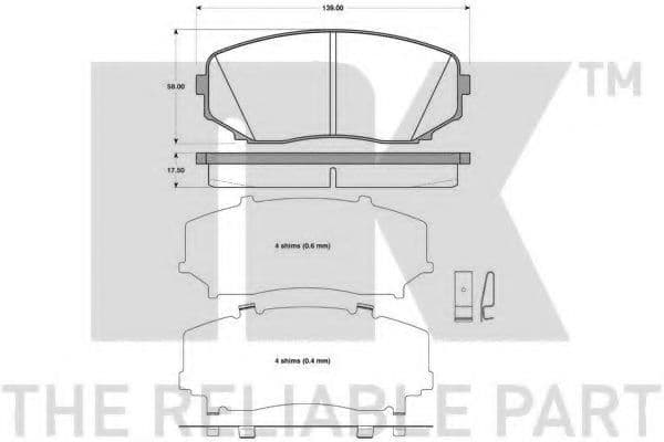 223256 NK Тормозные колодки