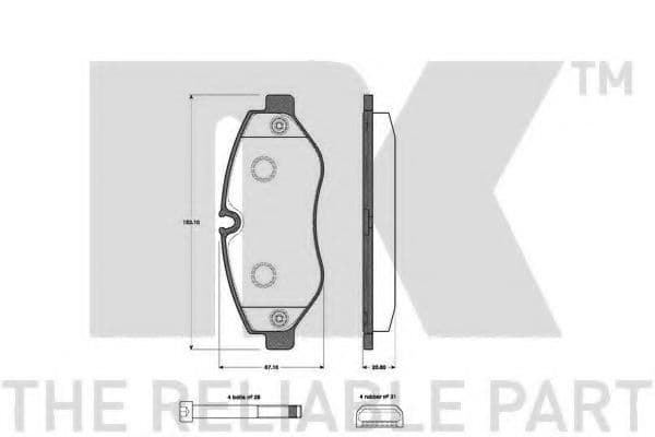 223362 NK Тормозные колодки