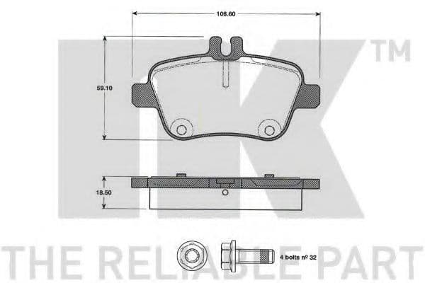 223370 NK Гальмівні колодки