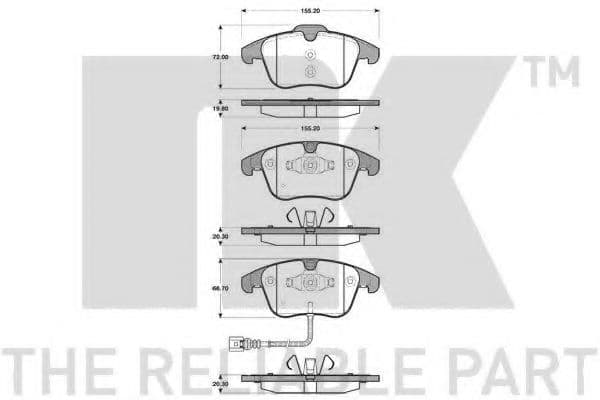 224795 NK Гальмівні колодки