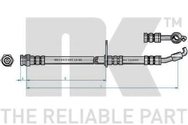 853274 NK Гальмівний шланг для Mazda 2