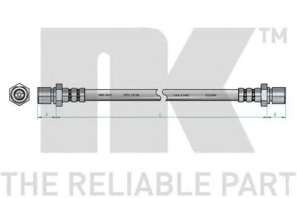 853719 NK Тормозной шланг