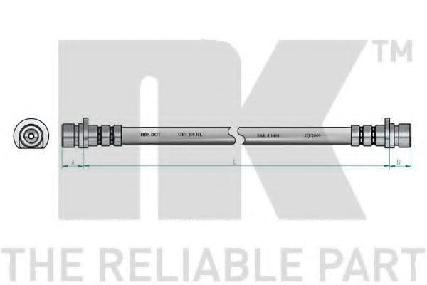 852620 NK Гальмівний шланг