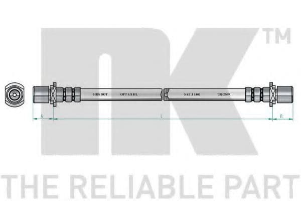 8545125 NK Тормозной шланг для Toyota Yaris