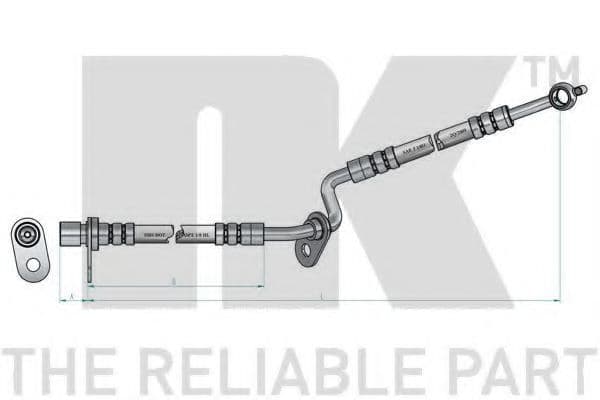 853259 NK Тормозной шланг для Mazda 6
