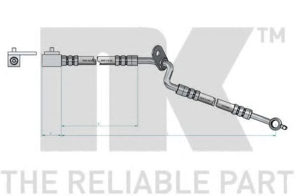 853258 NK Тормозной шланг для Mazda 6