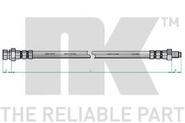 853053 NK Тормозной шланг для Mitsubishi Grandis