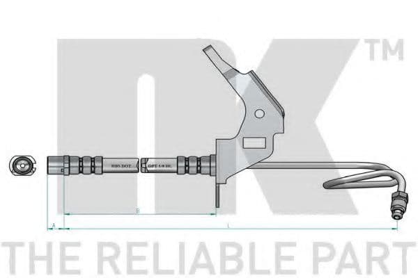 853666 NK Тормозной шланг