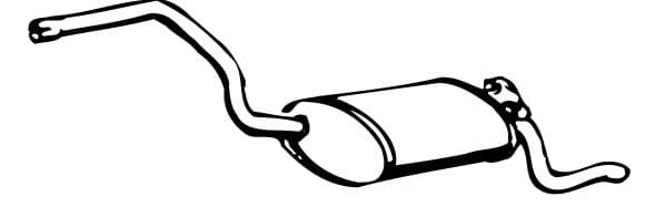 05268 Walker Глушник вихлопних газів кінцевий для Mercedes 190