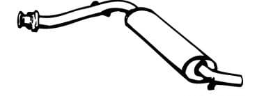 08666 Walker Средний глушитель выхлопных газов для Renault 25