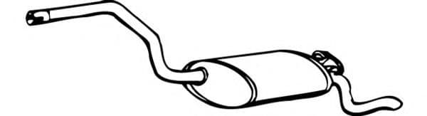 13189 Walker Глушник вихлопних газів кінцевий для Mercedes 190