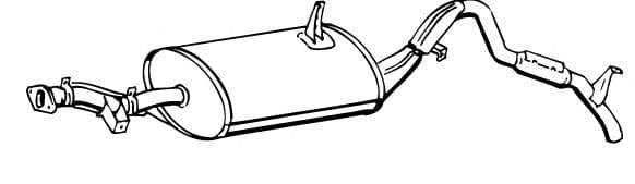 16684 Walker Глушитель выхлопных газов конечный для Suzuki Vitara