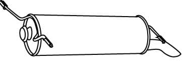 19001 Walker Глушитель выхлопных газов конечный для Citroen Xantia